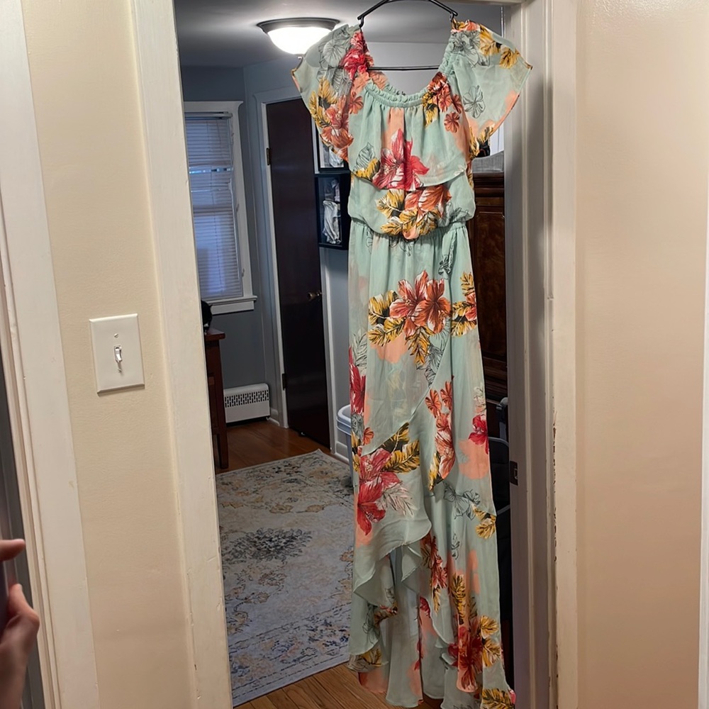 Xs express off shoulder maxi dress